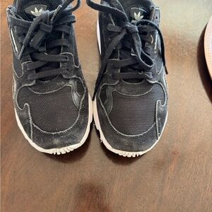 Adidas womens Falcon Black and White Sneakers size 8